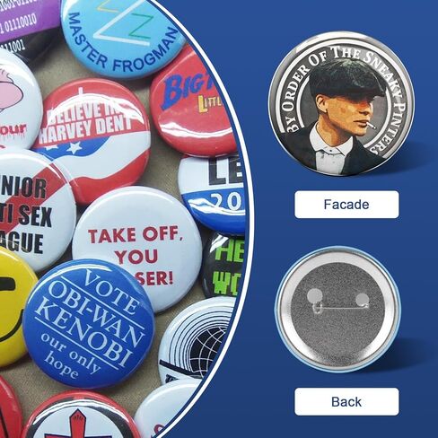 200 Set Button Button Maker ، أجزاء زراعة الأزرار ، أجزاء الشارة الفارغة المعدنية لزر زر صانع صانع صانع الأزرار. in Kuwait