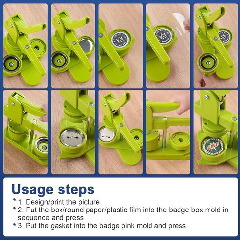 200 Set Button Button Maker ، أجزاء زراعة الأزرار ، أجزاء الشارة الفارغة المعدنية لزر زر صانع صانع صانع الأزرار. in Kuwait