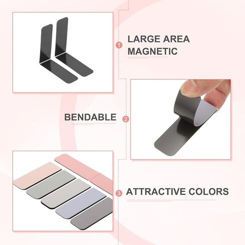 PATIKIL Magnetic Bookmarks, 10Pcs Rectangle Book Marks Magnet Page Markers for Book Reading Men Women Teacher Reader Book Lover Writers, Brown in Saudi Arabia
