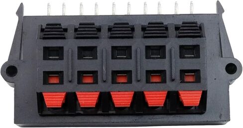 WP12-03B Straight Speaker Terminal Strip,Speaker Spring Connection Clip Terminals Strip Block Jointing Clamp Test Clip Jack Socket Push Release Connector 5Pcs in Kuwait