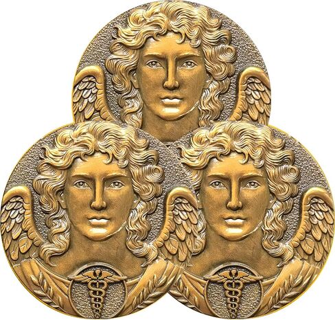 Archangel Raphael Healing Coin - 1.57 Inch Spiritual Medallion with Healing Prayer, Divine Light Symbol, Motivational Gift for Health, Strength, and Peace (Single Coin) in Saudi Arabia