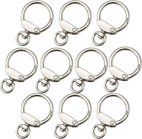 10 pcs carabiners مقاطع 22 مم داخل السنانير القطر المفاجئ مع دوار O-Ring زنك سبيكة الربيع O Rings Buckles DIY ملحق in Kuwait