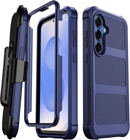 بالنسبة لحالة Samsung Glaxy S25 Plus ، Samsung Glaxy S24 Plus ، حالة الهاتف الثقيلة للحماية من Samsung Glaxy S25 Plus/S24 Plus 5g مع حافظة Kickstand & Belt Clip (أسود) in Kuwait
