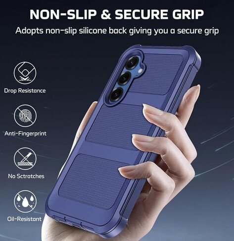 بالنسبة لحالة Samsung Glaxy S25 Plus ، Samsung Glaxy S24 Plus ، حالة الهاتف الثقيلة للحماية من Samsung Glaxy S25 Plus/S24 Plus 5g مع حافظة Kickstand & Belt Clip (أسود) in Kuwait