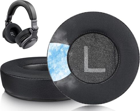 SOULWIT Replacement Ear Pads for Pioneer DJ HDJ-CUE1 Headphone, Earpads Cushions with High-Density Noise Isolation Foam - HDJ CUE1 MF Black in Kuwait