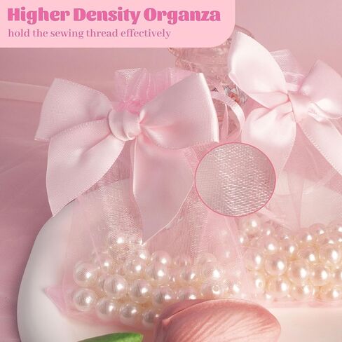 Esdallina 40 PCS 3.6"x4.7"(9x12cm) Premium Sheer Organza Bags Pink Wedding Favor Bags Jewelry Gift Bags for Party Christmas Festival in Saudi Arabia