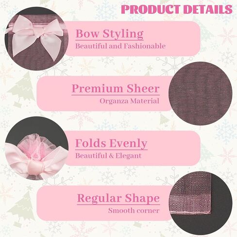Esdallina 40 PCS 3.6"x4.7"(9x12cm) Premium Sheer Organza Bags Pink Wedding Favor Bags Jewelry Gift Bags for Party Christmas Festival in Saudi Arabia