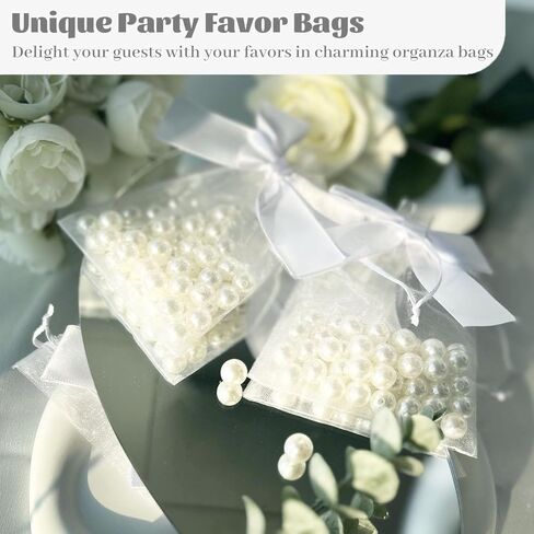 Esdallina 40 PCS 3.6"x4.7"(9x12cm) Premium Sheer Organza Bags Pink Wedding Favor Bags Jewelry Gift Bags for Party Christmas Festival in Kuwait