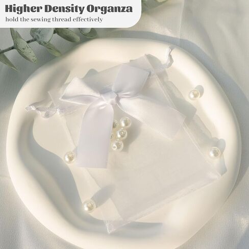 Esdallina 40 PCS 3.6"x4.7"(9x12cm) Premium Sheer Organza Bags Pink Wedding Favor Bags Jewelry Gift Bags for Party Christmas Festival in Kuwait