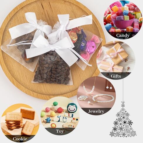 Esdallina 40 PCS 3.6"x4.7"(9x12cm) Premium Sheer Organza Bags Pink Wedding Favor Bags Jewelry Gift Bags for Party Christmas Festival in Kuwait