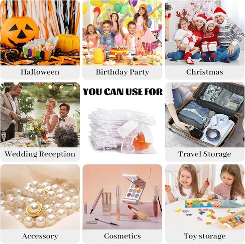 Esdallina 40 PCS 3.6"x4.7"(9x12cm) Premium Sheer Organza Bags Pink Wedding Favor Bags Jewelry Gift Bags for Party Christmas Festival in Kuwait