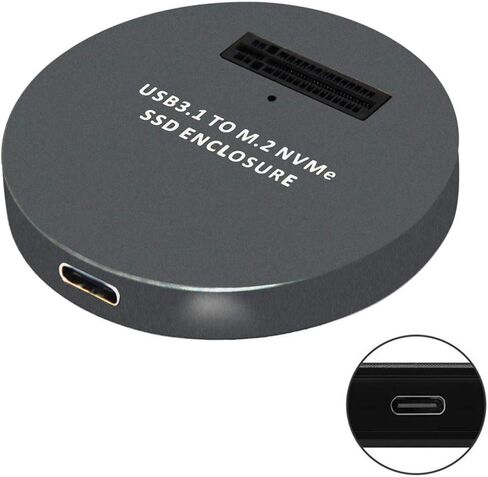 Cablecc USB-C Type-C USB 3.0 to NVME M-Key M.2 NGFF SATA SSD Docking Vertical External PCBA Case Enclosure RTL9210B Chipset in Kuwait