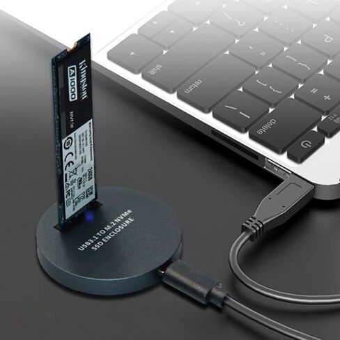 Cablecc USB-C Type-C USB 3.0 to NVME M-Key M.2 NGFF SATA SSD Docking Vertical External PCBA Case Enclosure RTL9210B Chipset in Kuwait
