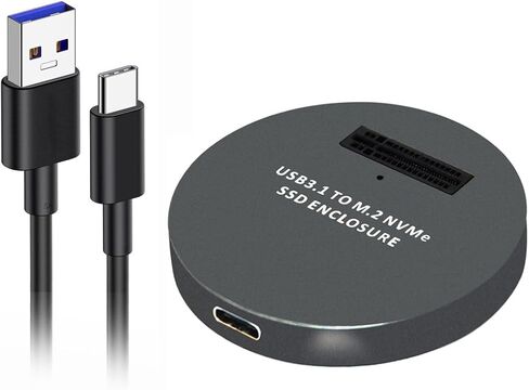 Cablecc USB-C Type-C USB 3.0 to NVME M-Key M.2 NGFF SATA SSD Docking Vertical External PCBA Case Enclosure RTL9210B Chipset in Kuwait