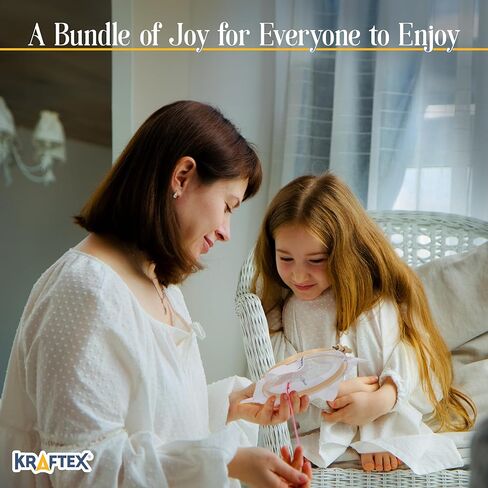 مجموعات غرز متقاطعة مختومة بالزهور من Kraftex للمبتدئين - 3 عبوات. أنماط التطريز بالإبرة DIY للبالغين والأطفال. مجموعات سهلة عبر الابره للمبتدئين in Kuwait