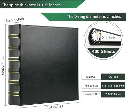 عتيقة Hardback 3 رنين رنين 2 بوصة ، رابط جلدي احترافي 3 خاتم ، ثلاثة مجمعات الحلقة تناسب 8.5 "× 11" ، دقة د ألبوم الصور ، المنزل ، المدارس واللوازم المكتبية- الأحمر الداكن in Kuwait