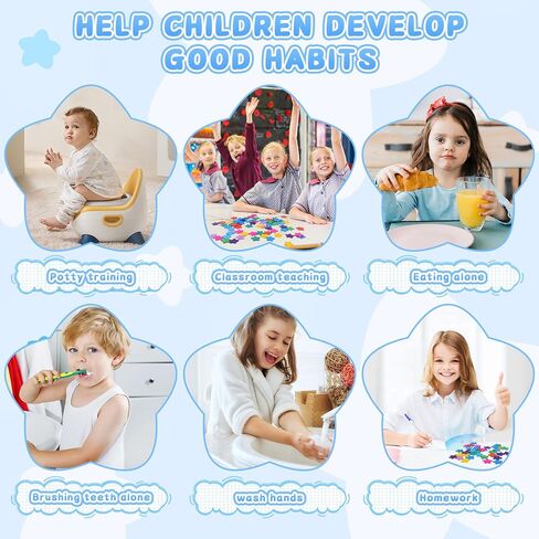 50Pcs Star Extra Tokens for Reward Jar Colorful Star Shape Wooden Cutouts with Linen Pocket 9 Colors Wooden Tokens for Student Teacher School Classroom in Saudi Arabia