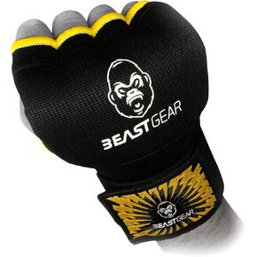 Beast Gear Hand Wraps for Boxing Gloves - Men & Women Inner Gel Quick Wraps for Combat Sports, MMA, and Martial Arts