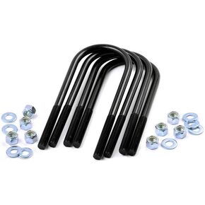 Rough Country 5/8" Round Suspension U-Bolts | 5/8 x 3.5 x 10.5-7616,Black