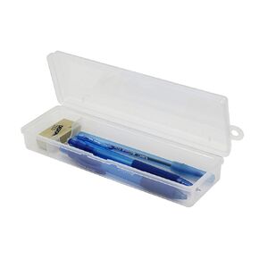 Creative Hobbies® Clear Polypropylene Mini Storage Box with Hinged Lid & Snap Closure -For Pencils, Pens, Drill Bits, Office Supplies, Organization, Tool Box and more!
