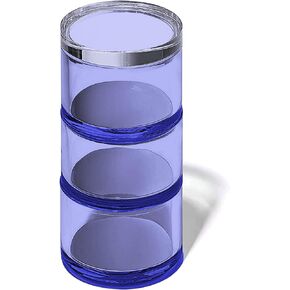 OfficeGoods 3-Tier Stackable Acrylic Holder- Stylish Desk Organizer and Storage for Office or Home – Transparent Square Design with Gold Metal Base