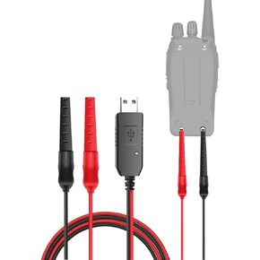 BAOFENG USB Charger-Cable for UV-5R UV-82 BF-888S Two Way Radio Transceiver Charging-Clip Clamp with Indicator Light(3.4V-7.4V) A Strip of