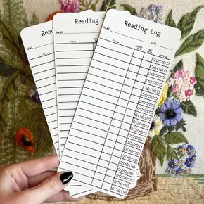 2024 Reading Log Bookmark - Book Tracker Bookmark, 12PCS Library Card Bookmark Creative Book Accessories for Reading Lovers, Libraries Cards Book Tracker for Teachers, Students, Book Lovers