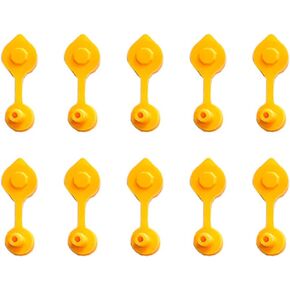 10 Pcs Yellow Fuel Gas Can Vent Caps,Universal Gas Jug Vent Cap Gallon Can Replacement Flexible Pour Nozzle Gasket Stopper Vent Cap Collar Caps Fits Most of The Cans Old Style Water