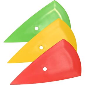 3 Pcs Contour Squeegee for Vinyl, Go Corner Card Scraper Window Tint Tool, PPF Vinyl Wrap Installation Squeegee, Pointed Triangle Fine-Edge Reach Scraper Flexible Plastic Card Tint Tools 3 Hardness