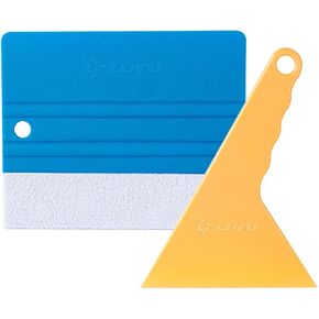 LTLUTU Professional Vinyl Squeegee Tool for Window Tinting, Car Wrapping, Decals, Wallpaper Decoration，Non-Scratch - 2 Pieces Pack - Ethylene-Based Squeegee Tool