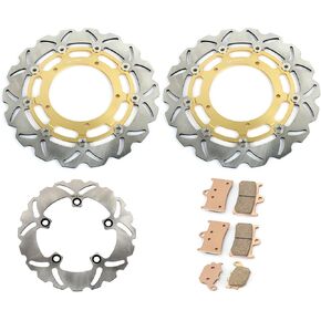 TARAZON Front Rear Brake Rotors and Brake Pads for Yamaha YZF R1 2004 2005 2006 in Kuwait
