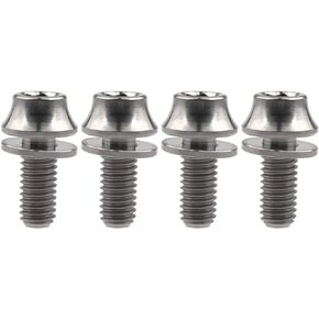 Wanyifa Titanium M5x12mm with Washers Bicycle Water Bottle Cage Hex Bolts Pack of 4