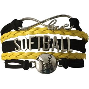 Infinity Collection Softball Bracelet- Softball Bracelet- Softball Jewelry - Gift For Softball, Softball Mom or Softball Team