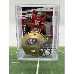 San Francisco 49ers NFL Helmet Shadowbox w/Joe Montana card