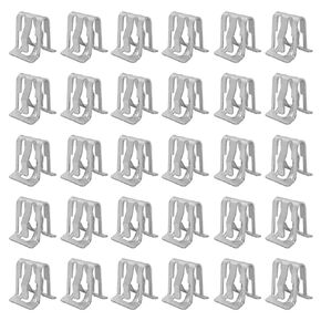 30Pcs Interior Trim Clips Moulding Fastener for 1994-2017 GM Car & Trucks Console Dash Retainer Clips, 15748479 1/2" X 5/8" Metal Grill Clips, Garnish Interior Trim Bezel & Scuff Plate Clips for GM