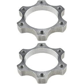 Bicycle Bike Freewheel Threaded Hubs Disk Disc Aluminium Alloy Brake Rotor Drums 6 Bolt Flange Adapter 44mm/1.73 Inch Well Deburred Removed Metal Chips Hole Line up Stable Durable 2Pcs