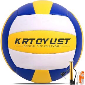 KRTOYUST® Volleyball,Official Size 5 Volleyball Ball,Composite High Performance Volleyball for Indoor Outdoor Beach,Training Volleyball for Beginner Teenager Adult