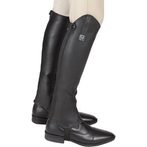 Huntley Equestrian Ultra Soft Custom Fit Along with Flexibility & Stability Premium Leather Half Chaps Maximum Grip & Durability Upper Swagger Tab & Metal Pendant