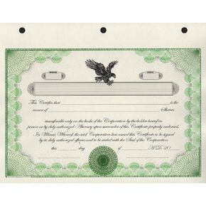 Corporate Stock Certificate