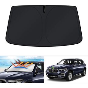 KUST Custom Fit Windshield Sun Shade for BMW X5 2014 2015 2016 2017 2018 Accessories Window Sun Visor Protector Foldable Sunshade Blocks UV Rays Keep Your Car Cool