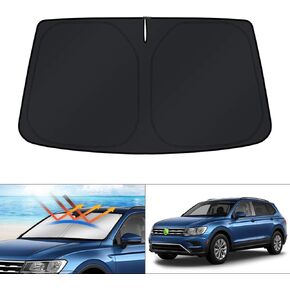 KUST Windshield Sun Shade for Volkswagen VW Tiguan 2018-2023 Window Shade Foldable Sun Visor Protector Blocks UV Rays Keep Your Car Cooler