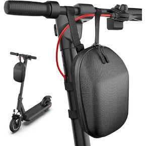 Scooter Handlebar Bag for Electric Scooter Adult, Front Hanging Bag Large Capacity Durable EVA Waterproof Bike Bag Front Storage Bag Electric Scooter Accessories