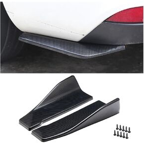 BESULEN 2 PCS Car Rear Bumper Guard Diffuser Splitter, Universal Anti Scratch Protector for Side Fender Skirt Lip, Auto Bumper Lip Body Kit Corner Guard Strip, Car Interior Accessories (Carbon Fiber)