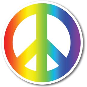 Magnet Me Up Peace Sign Magnet Decal, 5 Inch Round, Heavy Duty Automotive Magnet for Car Truck SUV