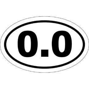 * Oval Euro Car Magnet 0.0 Marathon Runner Don't Run Magnetic Bumper Sticker