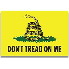 Magnet Me Up: Don't Tread on Me Gadsden Flag Car Magnet Decal - 4x6 Inches, Yellow, Green, and Black, Heavy-Duty Automotive Magnet for Car, Truck, SUV - Show Your Patriotic Freedom Spirit on The Road
