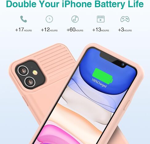 Battery Case for iPhone 11/ XR, Upgraded 7000mAh Charging Case Portable Extended Charger Cover Compatible with iPhone 11/XR (6.1 inch) Black in Saudi Arabia