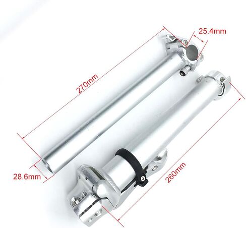 Folding Bike Stem Quick-Release Left Fold Aluminum Alloy Adjustable Stem Without Teeth 25.4×28.6×440mm in Saudi Arabia