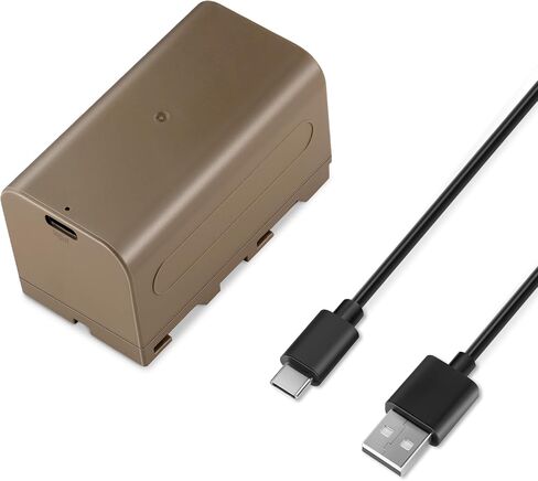 Neewer NP-F750 7000mAh Replacement Battery, 5.4Hrs Full Charge Time with USB Type C Port/Cable, Rechargeable Camera Camcorder Video Light Monitor Battery for Sony NP-F550 F750 F950 F970 in Saudi Arabia