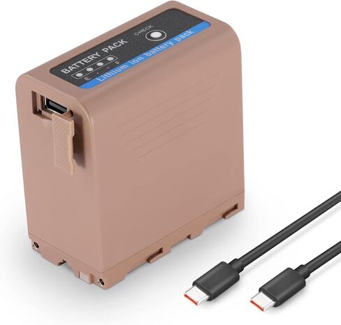 Neewer NP-F750 7000mAh Replacement Battery, 5.4Hrs Full Charge Time with USB Type C Port/Cable, Rechargeable Camera Camcorder Video Light Monitor Battery for Sony NP-F550 F750 F950 F970 in Saudi Arabia